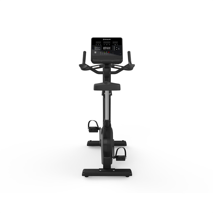 卧式商用健身车SH-B9100U(V10)采用自发电，40段电磁控阻力系统，9.3kg飞轮重量。